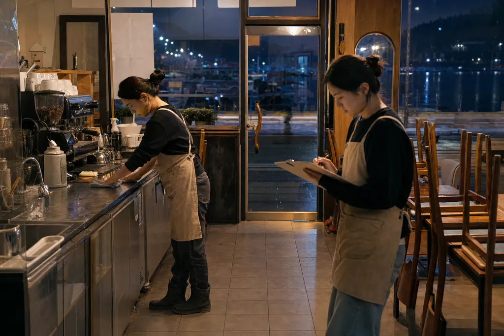 통영 카페 야간 청소 일정 조정, 마감 후 작업 후기형 기록